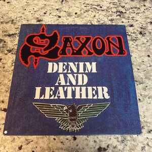 SAXON "Denim And Leather" Vinyl LP Original 1981 CBS